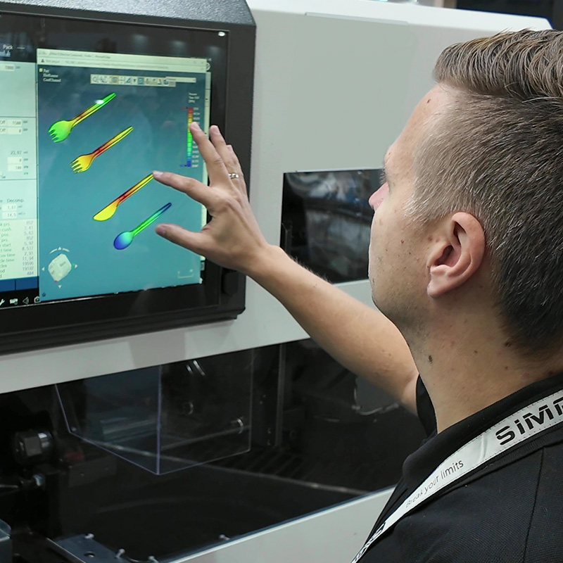 SimpaTec iSLM application, simulation at the machine