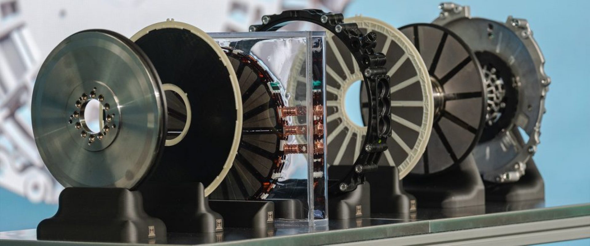 Electric axial flux motor with thermoset technology
