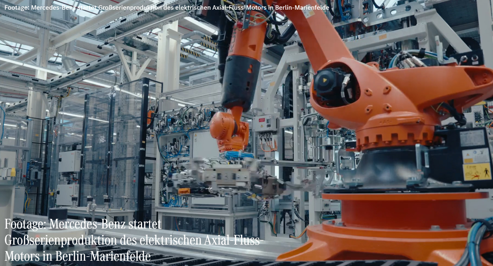 Footage production axial flux motor Mercedes-Benz
